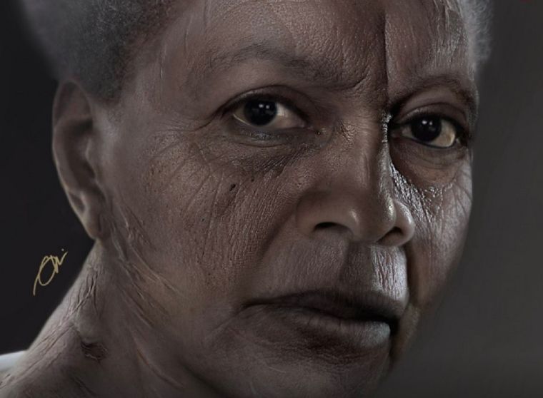 María Remedios del Valle, humanizada por el artista Ramiro Ghigliazza. Foto: Fuente: Ramiro Ghigliazza