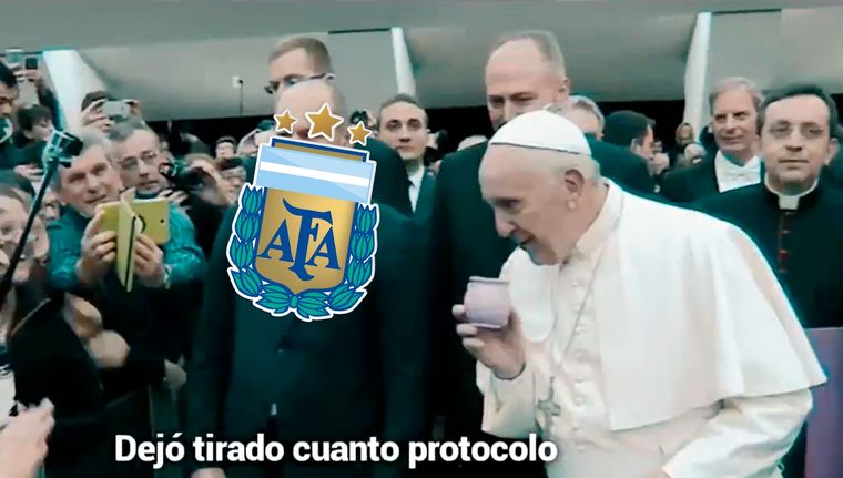 La AFA le dedicó un video homenaje al papa Francisco. Foto: Captura @afa y Paladar Negro