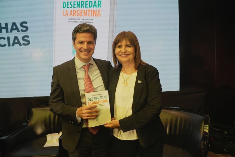 Patricia Bullrich junto a Luciano Laspina. Foto: Twitter Luciano Laspina