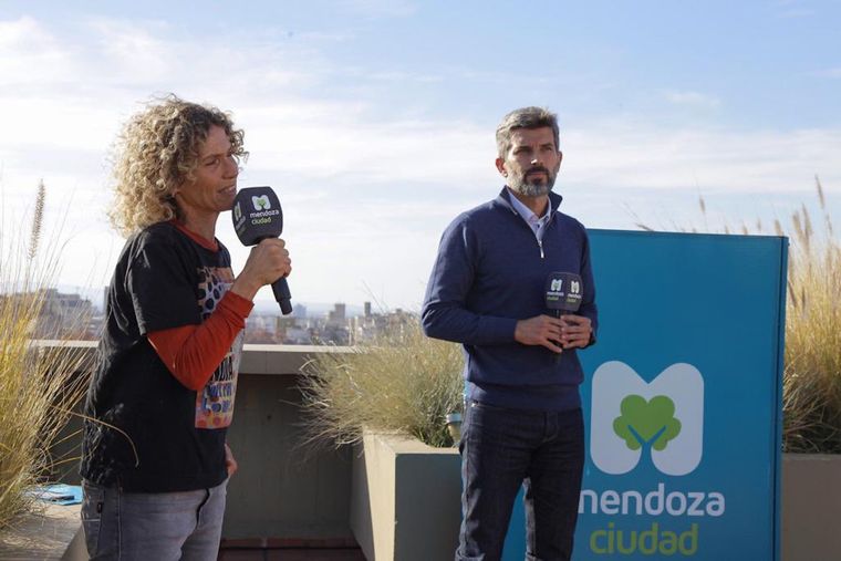 Maru con Ulpiano Suarez. Foto: Municipalidad de la Ciudad de Mendoza