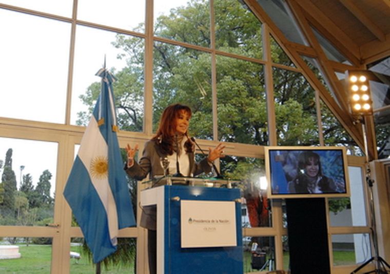 La sala de conferencia de la Quinta de Olivos volvió a tener vida. Foto: NA