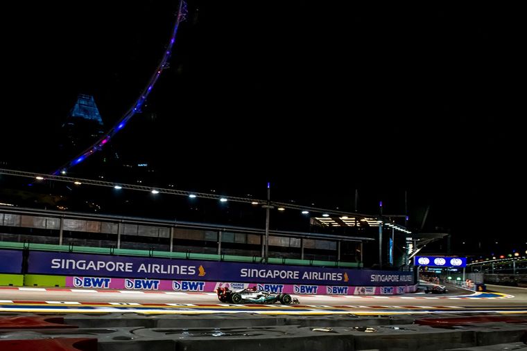 Franco Colapinto largará desde la posición 18° en el Gran Premio de Singapur.