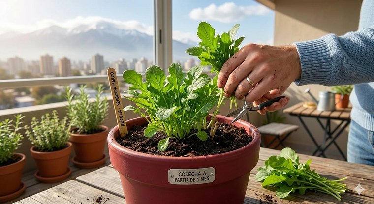 Una planta ideal para cosecharla rápido. Fuente: IA Gemini.