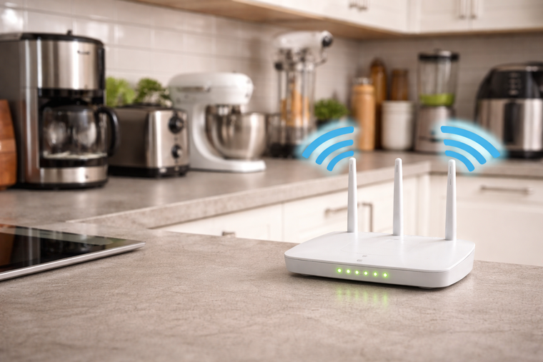 Poner el router en una zona central y despejada mejora la señal en toda la casa. Poner el router en una zona central y despejada mejora la señal en toda la casa.