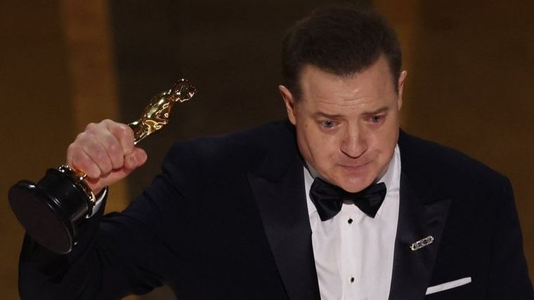 Brendan Fraser ganó el Oscar por su papel en The Whale. Foto: REUTERS