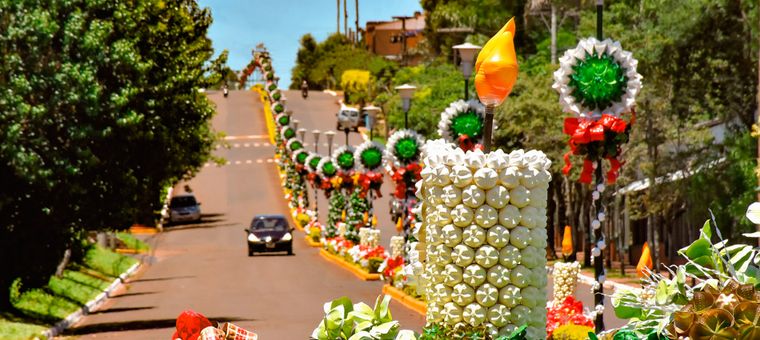 Capioví, el pueblo misionero que se ilumina cada diciembre con miles de adornos reciclados.