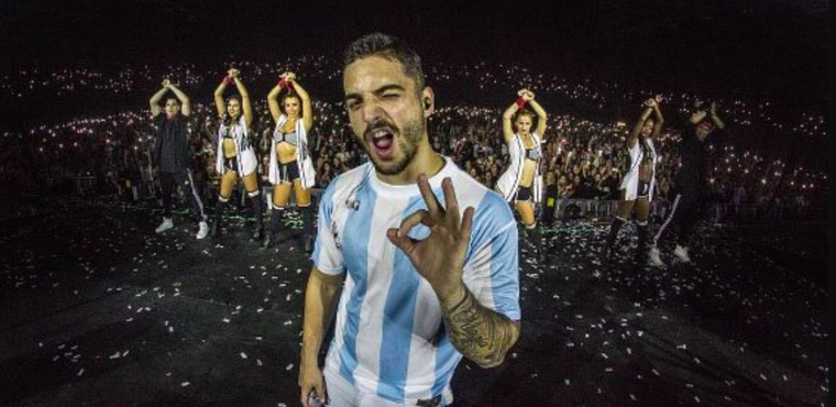 Maluma en su regreso a la Argentina.