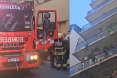 El incendio se registró en el quinto piso de un edificio ubicado en Arenales 2246 Foto: Noticias Argentinas