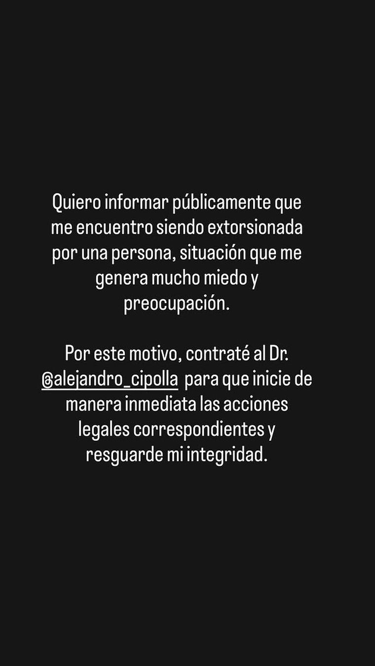 Camilota se expresó en redes. Camilota se expresó en redes.