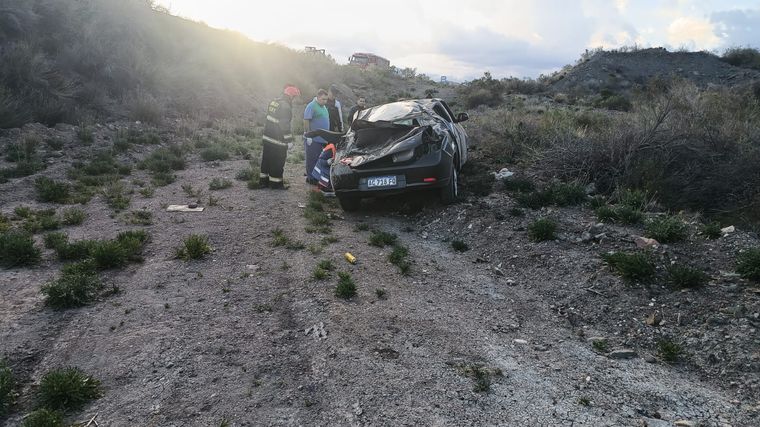El auto tras el accidente Foto: Ministerio de Seguridad