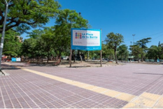 La plaza en donde fue la paliza. Foto: NA La plaza en donde fue la paliza. Foto: NA