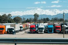 Cerca de 2.000 camiones esperan para cruzar a Chile en distintos puntos de Mendoza. Foto: Santiago Tagua/MDZ Cerca de 2.000 camiones esperan para cruzar a Chile en distintos puntos de Mendoza. Foto: Santiago Tagua/MDZ