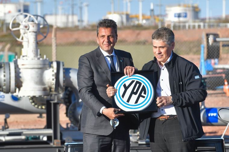 YPF Sergio Massa y Pablo González en Vaca Muerta Foto: Prensa Massa