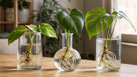 Los recipientes transparentes permiten observar el desarrollo de las raíces de las plantas y detectar con rapidez cualquier cambio en su estado.