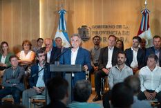 Junto a referentes de cámaras y sectores empresariales de Córdoba, el gobernador Martín Llaryora ratificó la posición de Córdoba respecto a la ley Ómnibus Foto: Gobierno de Córdoba