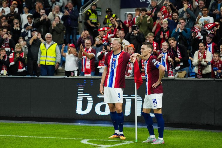 Intratable: Haaland metió cinco goles y dos asistencias en la aplastante victoria de la Selección de Noruega ante Moldavia.