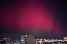 Así se vivió la aurora austral en Tierra del Fuego Foto: @pablo_ushuaia