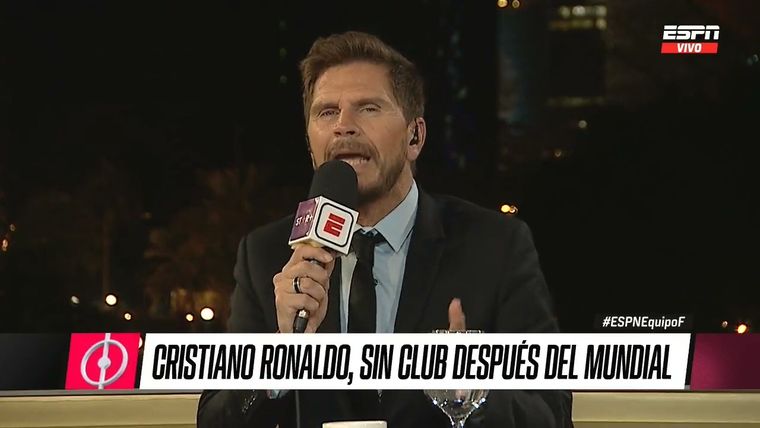 El Pollo Vignolo propuso que Boca lo llame a Cristiano Ronaldo, que rescindió su contrato con el Manchester United en pleno Qatar 2022. Foto: ESPN