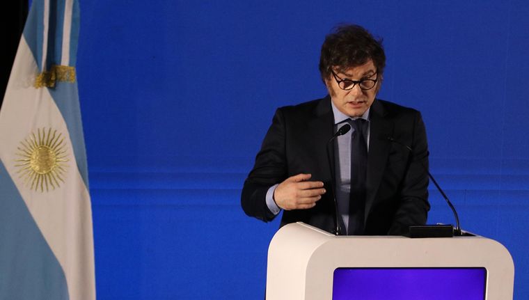 Según un estudio, Javier Milei es uno de los presidentes de la democracia con mayor intención de voto. Foto: Presidencia