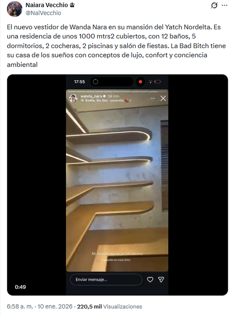 Así es la nueva mansión de Wanda Nara. Así es la nueva mansión de Wanda Nara.