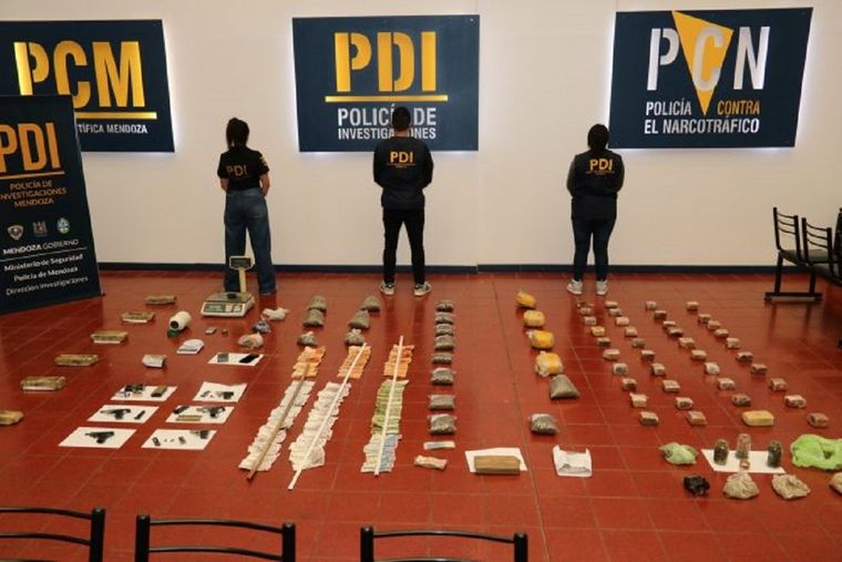 La Policía de Mendoza detuvo a 6 personas vinculadas con el narcotráfico en un nuevo megaoperativo Foto: Ministerio de Seguridad de Mendoza
