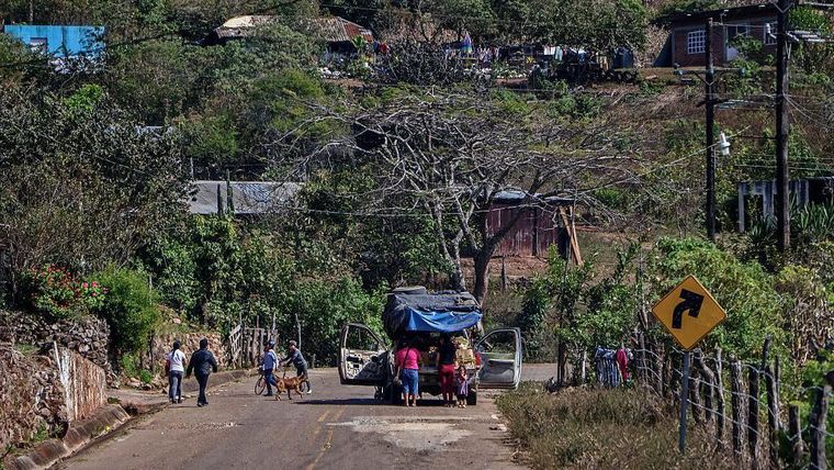 Calle en Concordia, México, cerca de donde 10 mineros fueron secuestrados a fines de enero.
