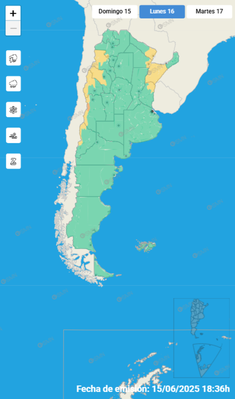El pronóstico del lunes anticipa mal tiempo en el noreste, viento blanco en la cordillera y ráfagas fuertes en el oeste. El pronóstico del lunes anticipa mal tiempo en el noreste, viento blanco en la cordillera y ráfagas fuertes en el oeste.