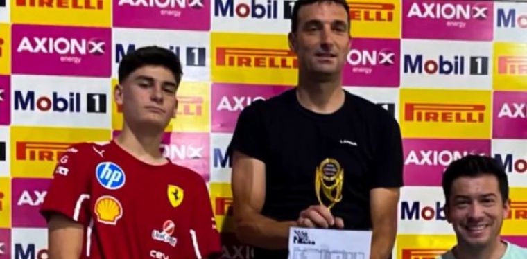 Lionel Scaloni se quedó con una competencia de karting en Rosario.