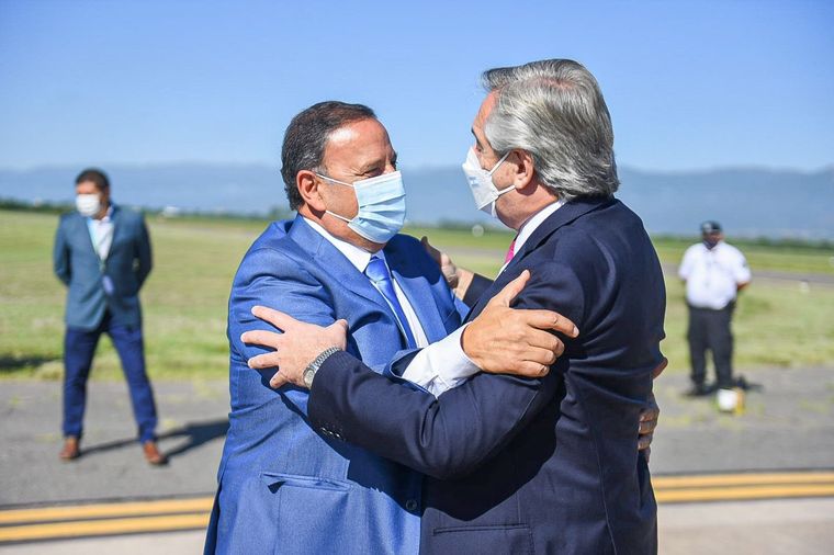 Alberto Fernández junto al gobernador de La Rioja Ricardo Quintela. Foto: Twitter Ricardo Quintela