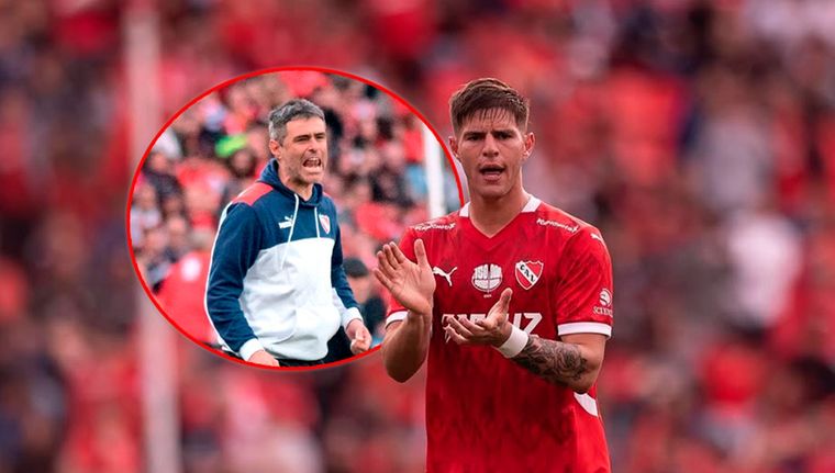 El representante de Pellegrino apuntó contra Vaccari. Foto: @maarcopellegrino e Independiente