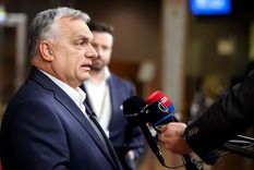 El primer ministro de Hungría, Viktor Orbán, comparece ante los medios en Bruselas. Foto: Dpa.