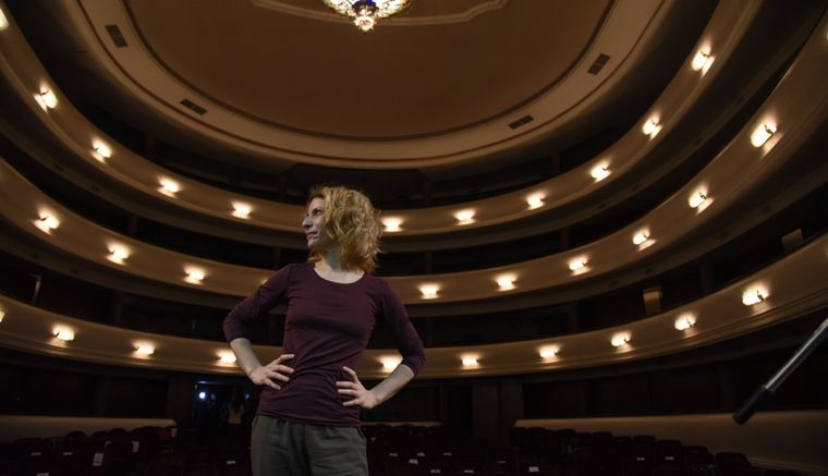 Elena Roger en el teatro Independencia. Foto: Gobierno de Mendoza