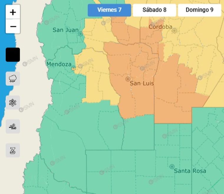 El SMN emitió un alerta por tormentas para este viernes 7 de noviembre. El SMN emitió un alerta por tormentas para este viernes 7 de noviembre.