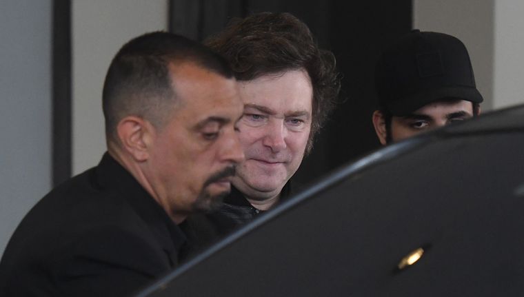 Javier Milei salió a responder con dureza los dichos de Pablo Moyano, en alusión al paro nacional que convocó la CGT Foto: Télam