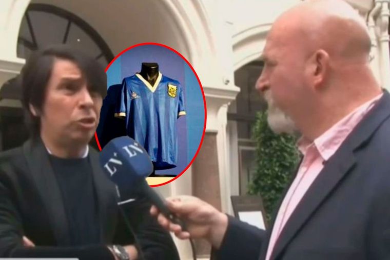 Marcelo Ordás entró en la puja por la camiseta de Diego Armando Maradona pero no pudo ganar. Foto: La Nación +