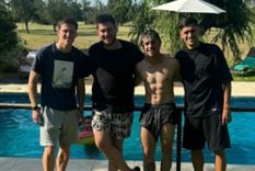 Pablo Solari (River) y Jabes Saralegui (Boca) compartieron su día libre. Foto: @agustingamarnik Pablo Solari (River) y Jabes Saralegui (Boca) compartieron su día libre. Foto: @agustingamarnik