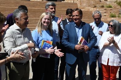 MDZol | Alfredo Cornejo y Rodolfo Suarez, los abanderados de la década ganada de Cambia Mendoza. Foto: ALF PONCE MERCADO / MDZ