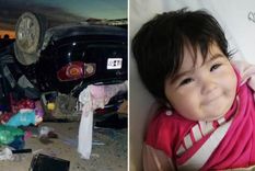 volcaron en la ruta, la beba salio despedida del auto y la hallaron ilesa y sonriendo