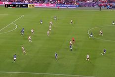 El offside que le cobraron a Nacional antes del gol de River. El offside que le cobraron a Nacional antes del gol de River.