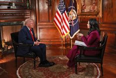 No soy abogado, no lo sé le contestó a Kristen Welker, la moderadora del programa Meet the Press, sobre ir en contra de la Constitución nacional. Foto: Gentileza NBC News