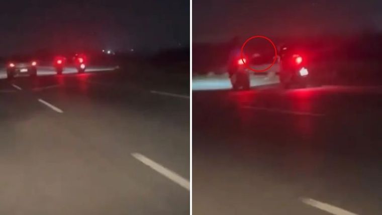 Un motociclista logró escapar de motochorros tras ser abordado en plena autopista Foto: NA