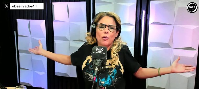 La periodista le dijo de todo. Foto: Captura de pantalla X/ @Observador1079