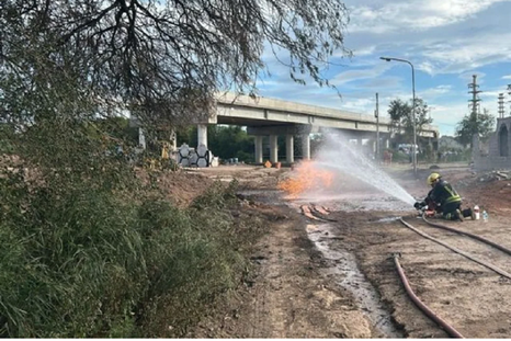 Imágenes tras la explosión. Foto: NA