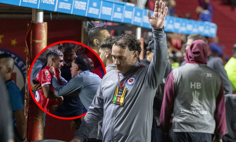 Milito vivió los últimos minutos del clásico ante Platense de manera muy intensa.