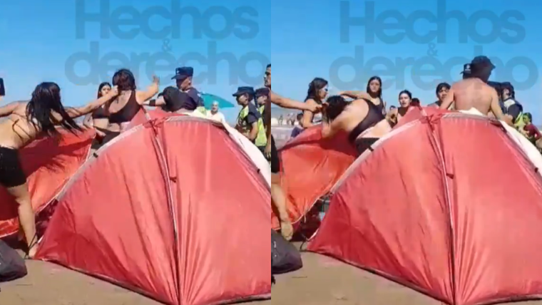 La discusión se tornó violenta y quedó registrada en videos Foto: Gentileza X Hechos y Derecho