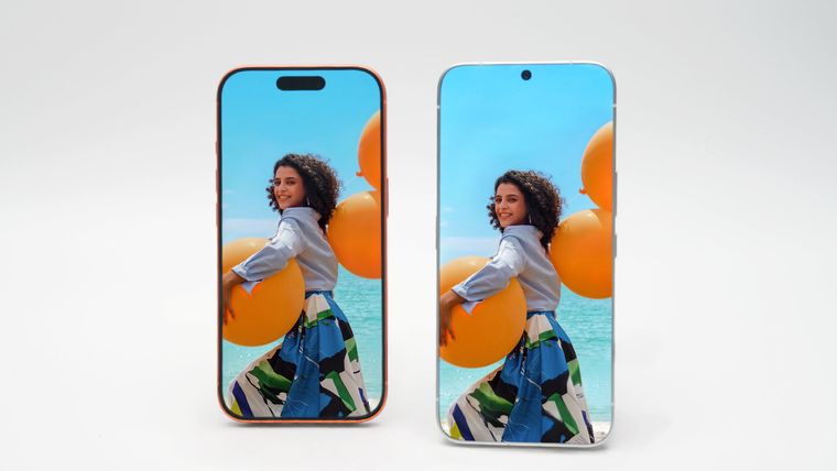 Tecno muestra un prototipo (derecha) que aprovecha toda la pantalla.