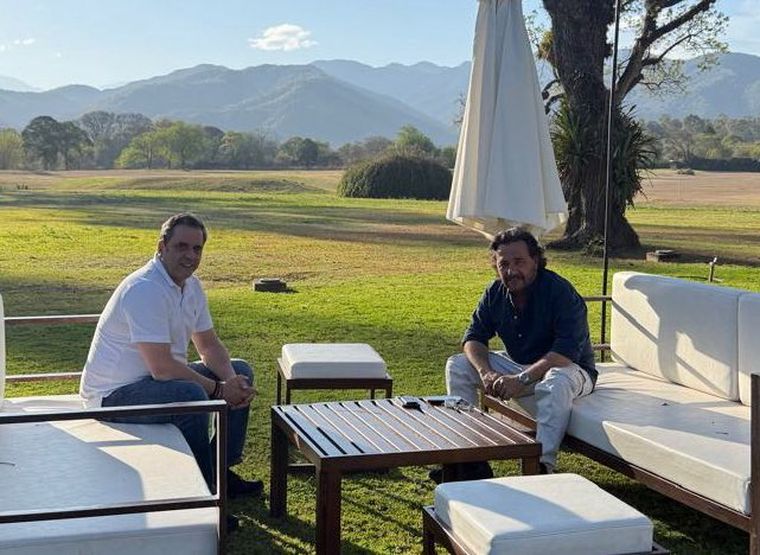 El encuentro de Lisandro Catalán con el gobernador de Salta, Gustavo Sáenz. Antes también se reunió con el tucumano Osvaldo Jaldo. El encuentro de Lisandro Catalán con el gobernador de Salta, Gustavo Sáenz. Antes también se reunió con el tucumano Osvaldo Jaldo.