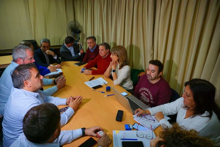 La reunión paritaria de este lunes Foto: Gobierno de Mendoza