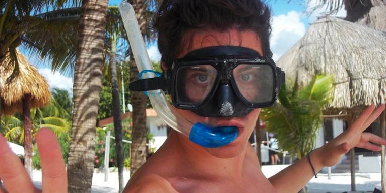 Leo Carrión en Tulúm, México Foto: Lelia Grigor