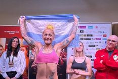 Débora Dionicius cumplió con el peso en Francia Foto: Gentileza OR Promotions